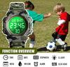 Digitale Uhr für Jungen, Wasserdichte Sport-Kinderuhr mit Wecker, Stoppuhr, 12/24H LED-Armbanduhr für jüngere Teenager