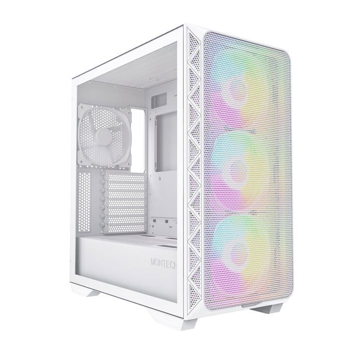 Boitier Moyen Tour - Montech - AIR 903 MAX - Blanc - Panneau avant en maille - Support radiateur 360 mm