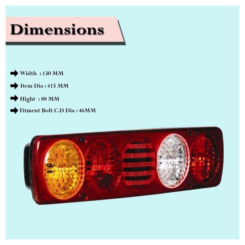 2x Tail Lamp Brake Lights Rear Combination Lights Assembly Lamp Suitable for Daf Man Valeo Truck and Trailers