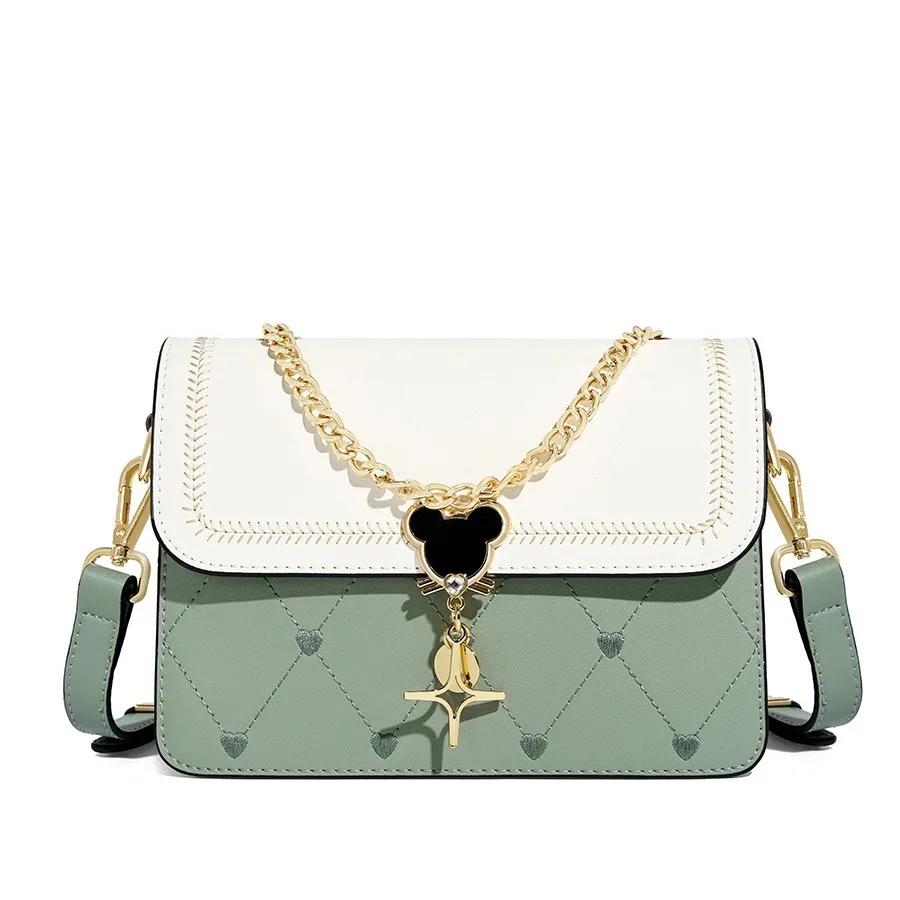 

Высококачественная маленькая квадратная сумка из коровьей кожи, женская сумка, новая универсальная модная сумка-мессенджер через плечо, повседневная