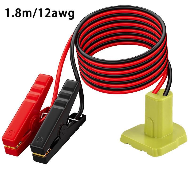 Starthilfe für Dewalt/Makita/Ryobi/Milwaukee/ 18/20V Batterie Autobatterie-Zündgerät Notstrom für das Auto Starthilfekabel 12AWG Kabel