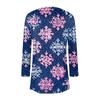 Women's Fashion Casual Christmas  Print Medium Length Cardigan Jacket Coat