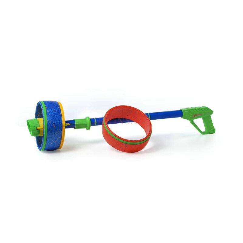 Children'S Outdoor Flying Ring Launcher Toy Catapult Aircraft Parent-Child Interaction Cyclotron Boy Space Flying Saucer Gun
