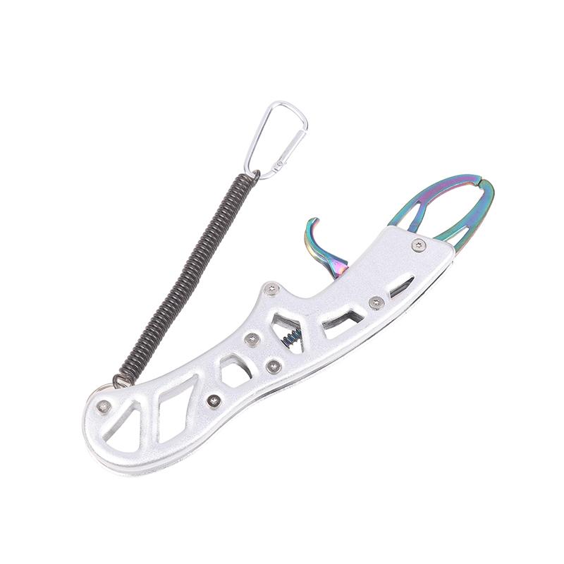 

Fishing Aluminum Alloy Fishing Grip Pliers Fishing Lip Gripper Fish Plier Hand Grip With Tool Rope Fishing Accessories серебряный