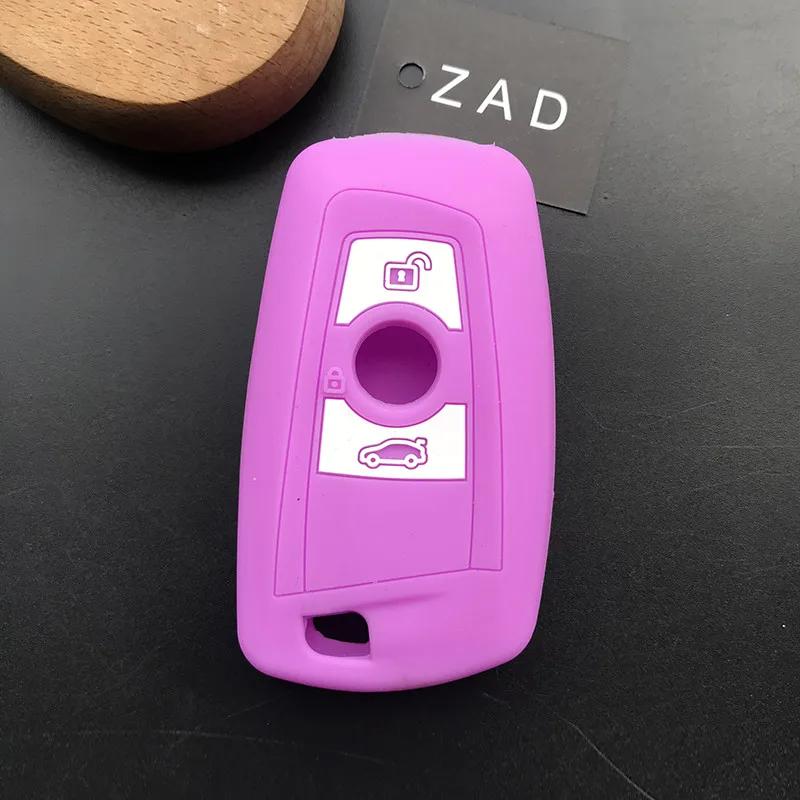 ZAD silicone key fob cover case shell skin hood for BMW F10 F20 F30 Z4 X1 X3 X4 M1 M2 M3 E90 1 2 3 5 7 SERIES Remote keyless