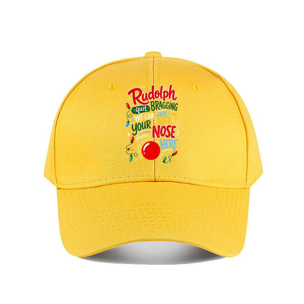 Playful Christmas Reindeer Nose Quot Baseball Cap Fashion Outdoor Sports Sunhat Unisex Snapback Cap Womens
