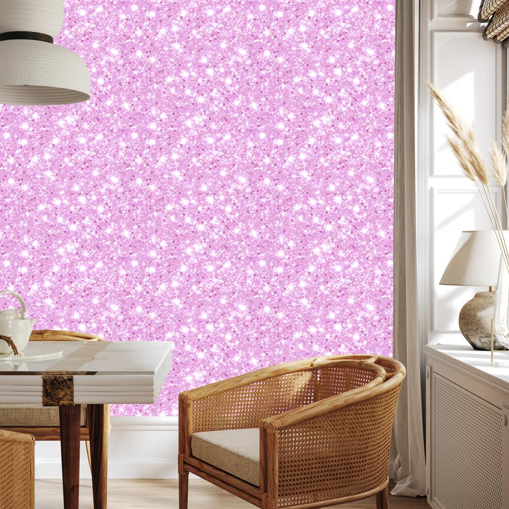 Lavender and white glitter wallpaper for living room and bedroom 50x1000