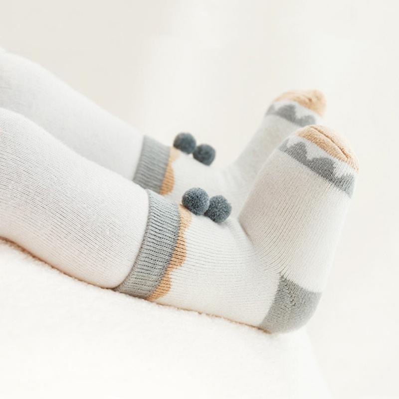 Cartoon Baby Terry Socks Cute Mid Tube Socks Children Warm Stockings 0-3year Kids Infants Spring Autumn Socks