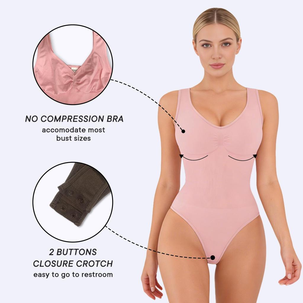 Nahtloser Damen-Jumpsuit mit Kreuzrücken und Tanga: Modisch, Hohe Elastizität, Formt Taille & Bauch, Atmungsaktiv, Hautfreundlich.