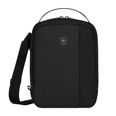 Cestovní nezbytnosti Taška crossbody s přihrádkou na elektronické zařízení, Taška přes rameno s 6L ramenním popruhem, Ideální pro podnikání, Černá, 8,3 palce