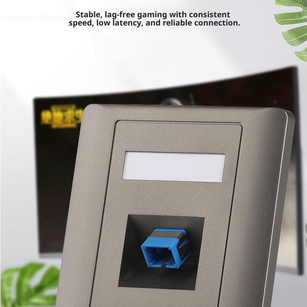 Easy Installation 86 Type Fiber Opticals Outlet Wall Plate For LC Single Double Port Configurations Networking Fiber Socket