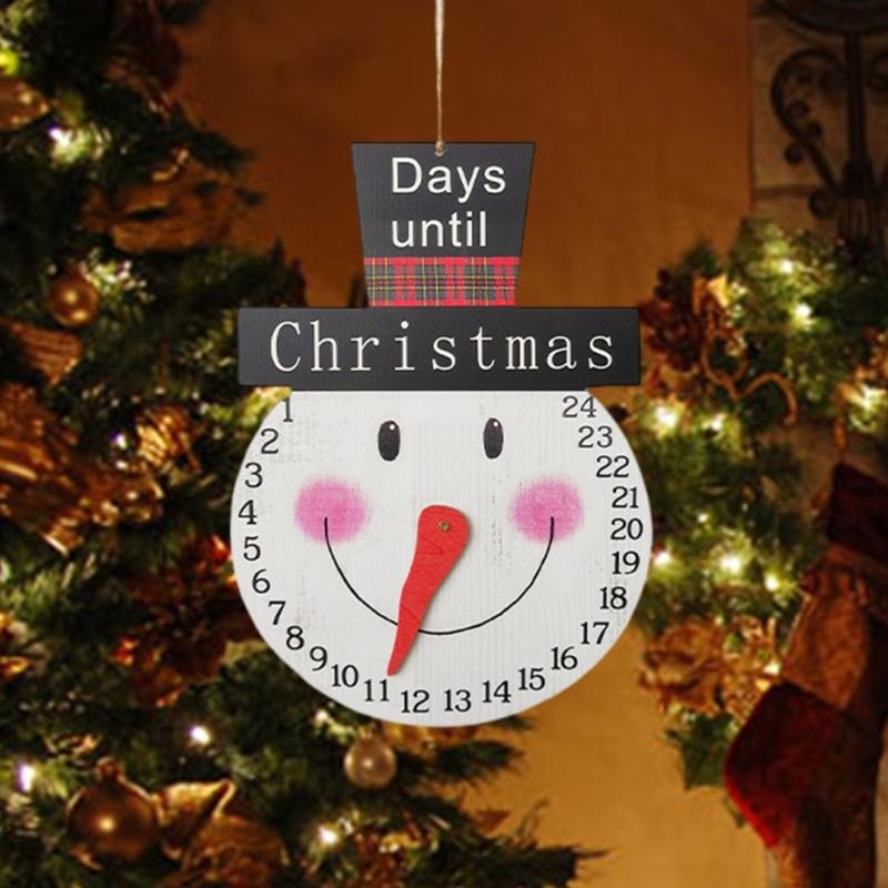 Handcrafted Wooden Christmas Tree Clock Hanging Decors With Easy Hanging Design Safe Nontoxic Holiday Homes Decoration