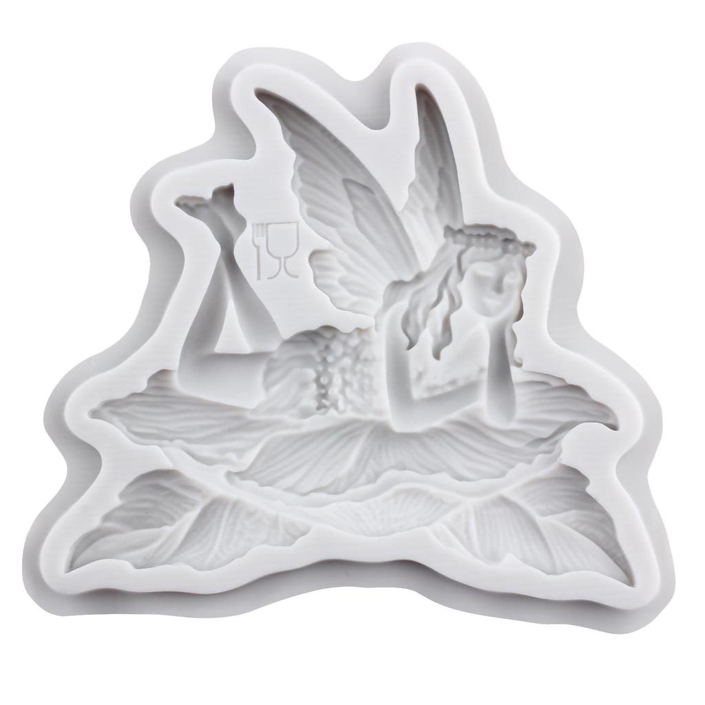Flower Fairy Silicone Molds Butterfly Fairy Fondant Mold Cake Decorating Tools Cupcake Topper Candy Chocolate Gumpaste Mold