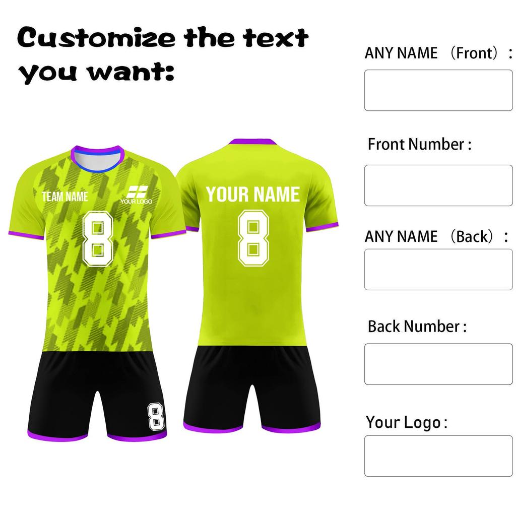 Personalised Shirts Kit Mens Girls With Name Number Custom Football Jerseys For Boys Training Suit