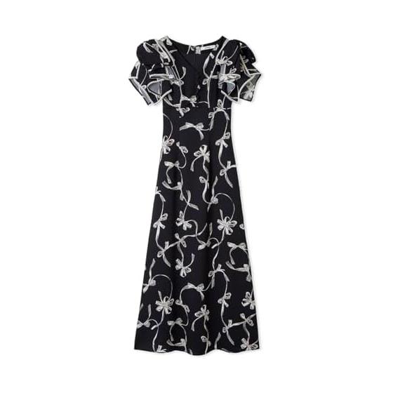 SNIDEL Sus Ribbon Print Dress SWFO254025 Women s