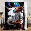 "Soccer Player Celebrating Goal Design Warm blanket, Flannel blanket for bedroom, living room, sofa, and nap"