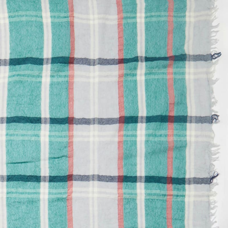 BIMBA Y LOLA [23FW] BIMBA Y LOLA Aquamarine Check Wool Shawl B236AII014MTF