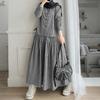 ZANZEA Women Long Sleeve Blouse and Long Skirts Plaid Print Two Piece Suit Sets