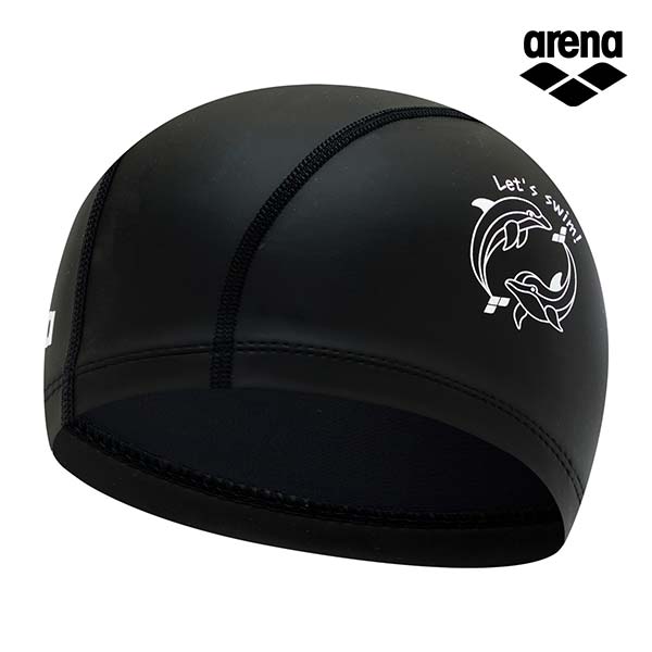 Alena Dolphin Silicone Coated Swim Cap A5Ac1Al06Blk