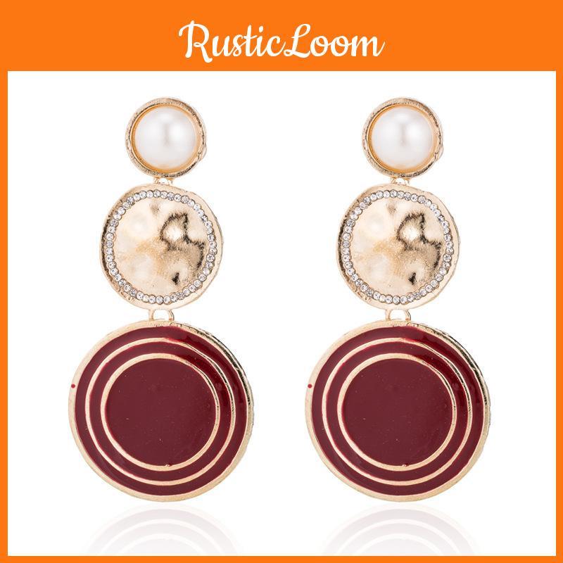 Fashionable Womens Pearl Earrings Geometric Design Elegant Jewelry For Gifting