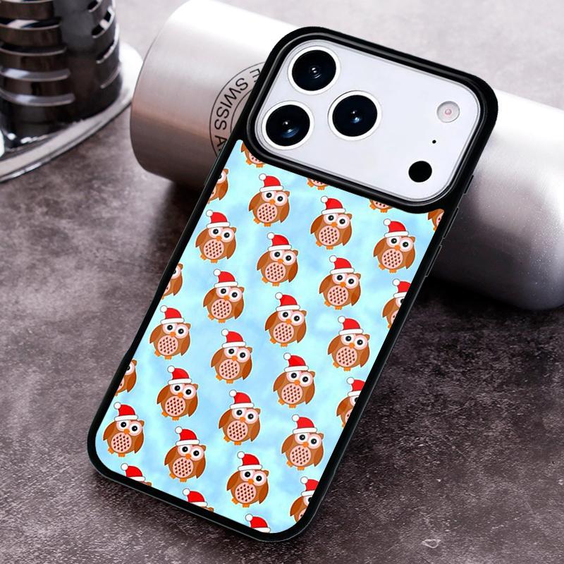 Christmas Owl soft Phone Case For iPhone 17 16 15 14 13 12 11 Pro Max Plus 17Air Soft Silicone Cover