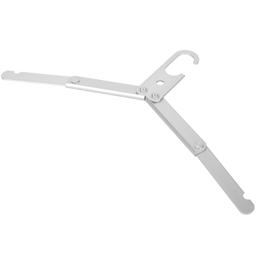 3 Pcs Aluminum Alloy Folding Hanger Heavy Duty Non Slip Multifunction Hanger Compact Windproof Hook Clothes Rack