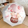 Heart-Shaped Hot Air Balloon Basket with Bears - Romantic Valentine's Day Gift for Fans, Travelers, Everyday Use, Foldable Umbrella Design,