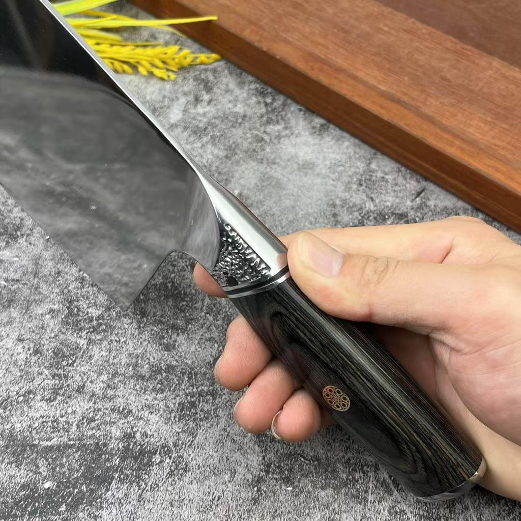7.3 Inch Slicing Knife Welding Damascus Steel Blade Wood Handle Chef Cleaver Meat Cutting Vegetables Kitchen Knife China Messer