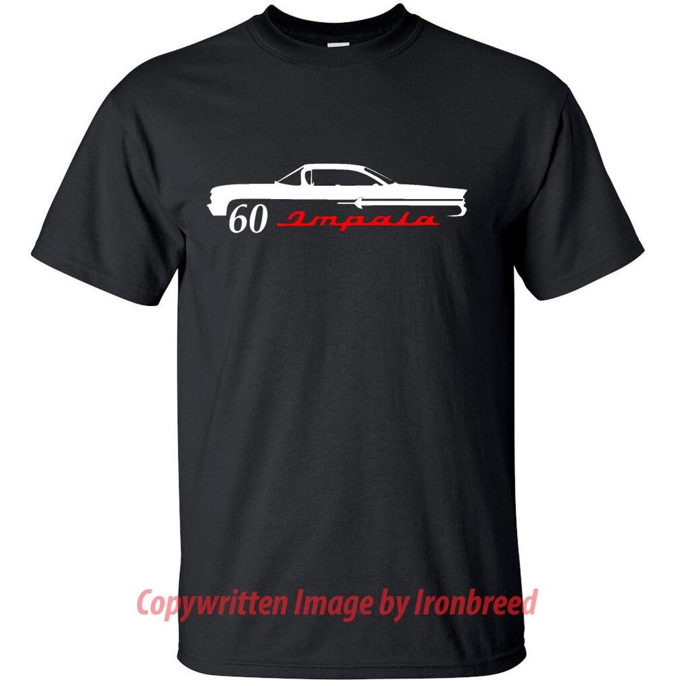 

1960 60 Chevy Impala T-Shirt Classic Muscle Car Emblem Side Mouldings XL