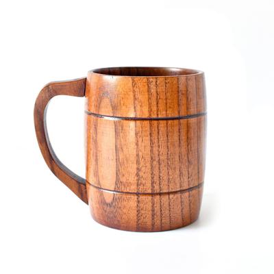 Drinkbeker met Ergonomisch Handvat Comfortabele Houten Drinkmok Beker voor Elke Bierliefhebber of