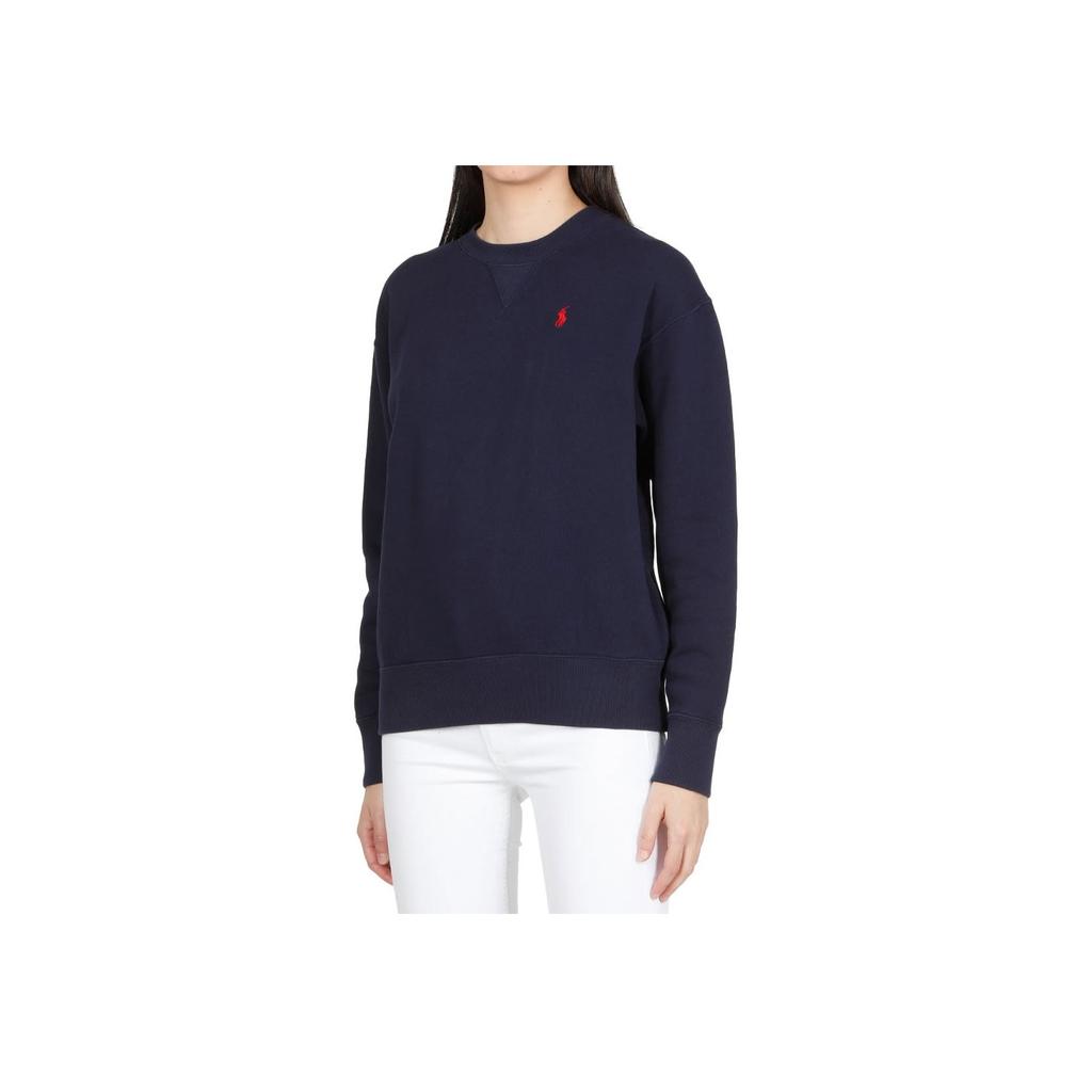 Polo Ralph Lauren Ss23 Logo Print Crewneck Sweatshirt Women Sweatshirt Blue 211891557-002