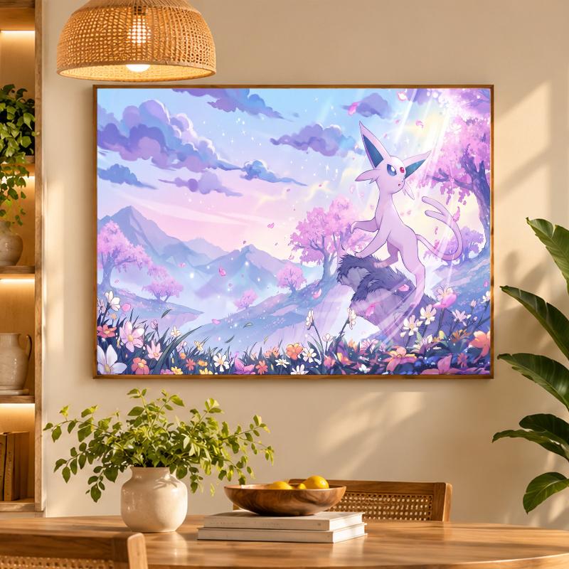 5D Diamond Painting espeon DIY Full Drill Diamond Art Kit Home Decoration