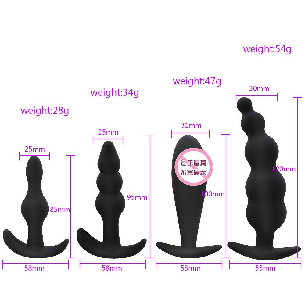 Silicone Simulation Sex Product Two Three Beads Anal Plug Suit Adult Products