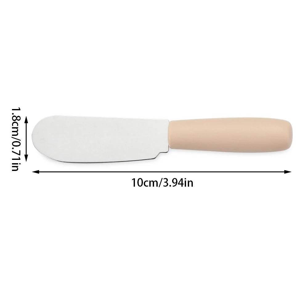 1PCS Mini Stainless Steel Spatula Scraper Knives Sandwich Cheese Slicer Spreader Butter Knife Kitchen Tool with Plastic Handle