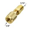 Male 5/16 XF1/4 SAE Brass Adapter Air Conditioning Systems R32 R410a