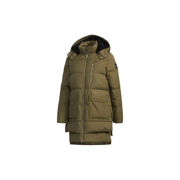 Adidas Neo Casual Comfortable Warm Sports Down Jacket Winter Women Jacket Khaki-Brown EI4428 S