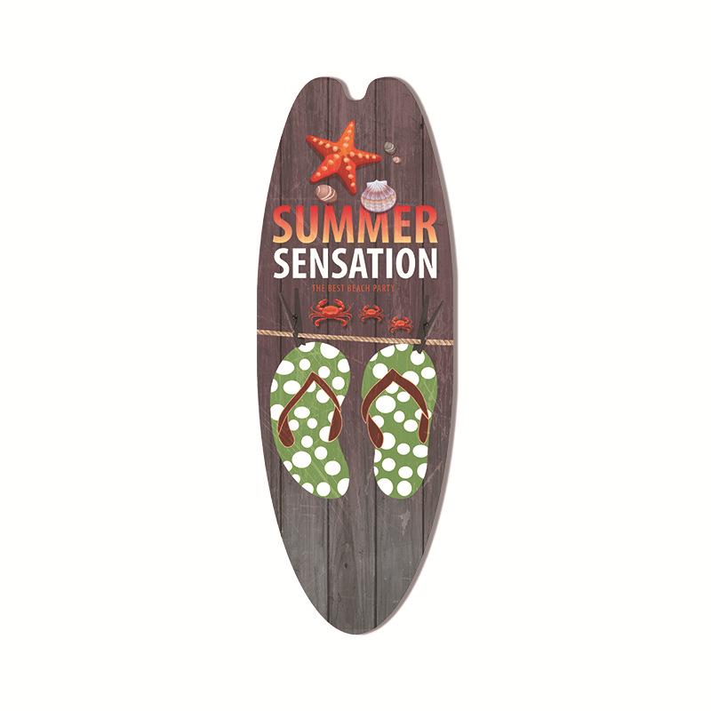 Hawaiian Surfboard Pendant Beach Wall Decoration Sign