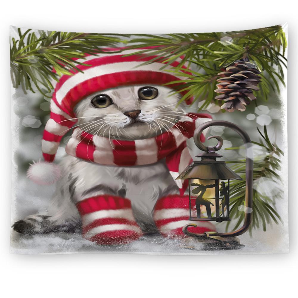 Grenzüberschreitende neue originelle Weihnachts-Tierheim-Tapisserie, Wandbehänge, Strandtücher und Teppiche