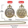Retro Bronze Steampunk Openwork Floral Flip-Top Male And Female Student Gift Quartz Necklace Commemorative Pocket Watch