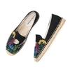 Espadrile LUXSOLE Pantofi Casual Femei cu Platformă Joasă din Cânepă Brodată, Vârf Rotund Primăvară/Toamnă Confortabili