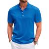 Wish2024 Men's Retro Cotton-Linen Striped Henry Shirt - Casual Loose Fit