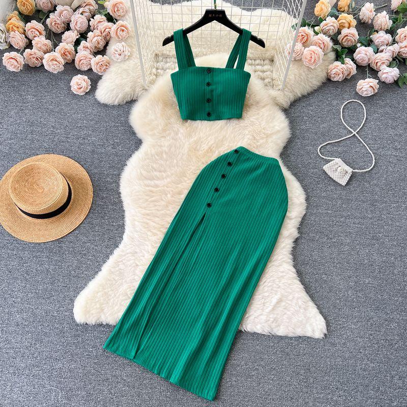 American Niche Style Women's Summer Split Skirt Tube Top