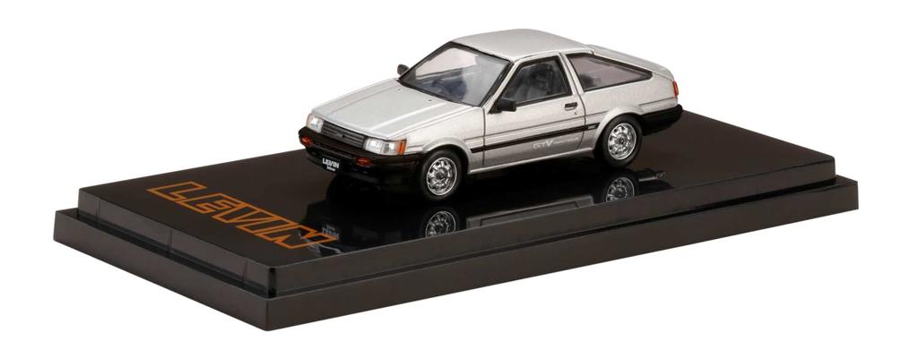 HJ64 Toyota Corolla Levin AE86 GTV Silver Finished Model Kit HJ641037BSK 1/64 3-door