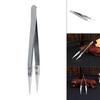 Stainless Steel Ceramic Pointed Tip Tweezer Heat Resistant Anti Acid Anti Static