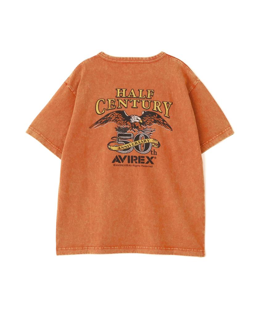 Avirex HALF CENTURY 50th F Light ANNIV. T-SHIRT, Anniversary, Women's, 054, Brown, 783-5235605