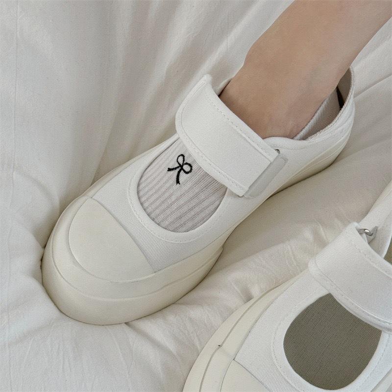 Summer Bow Embroidered Boat Socks Solid Color Thin Non-Slip Invisible Socks Light Mouth Socks Wind Wear