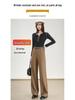 2025 High-End Women’s Wide-Leg Pants: Autumn/Winter Draping, Warm & Slimming, Floor-Length Suit Trousers