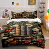 Books and Colorful Flowers. Bedding Sets Duvet Cover Sets Duvet Covers Pillowcases(1 * Duvet Cover 2 * Pillowcases Without Duvet Insert)