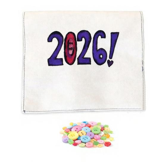 

2026 DIY Button Calendar Beginner-Friendly Button Stitch Calendar Stitch Your Year One Button at A Time with Colorful Buttons Gift for Craft Lovers A