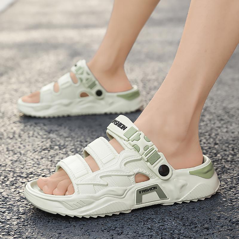 Herren Pantoffeln Sommer Watschuhe Sandalen Weich Dicksohlig Strand Schuhe Rutschfest Offene Zehen Sandalen Outdoor Strand Reise Schuhwerk